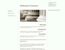 Tablet Screenshot of enduranceventures.com